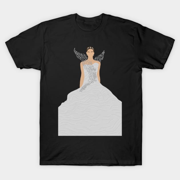 Katniss Everdeen: CF Wedding Dress! Sticker T-Shirt by haleynicole11